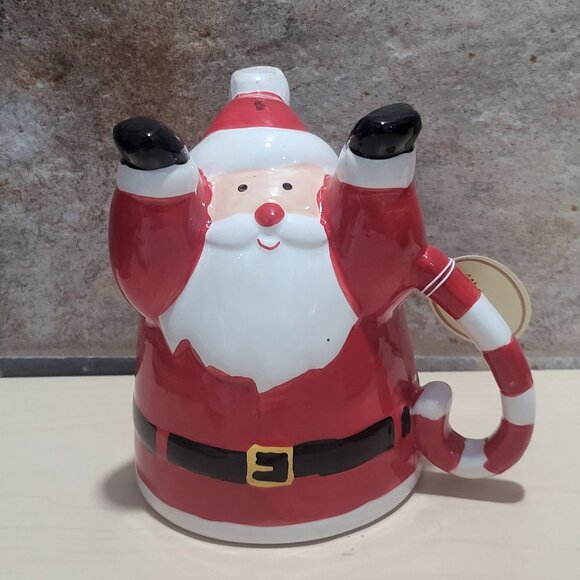 Tii Collections Upside Down Santa Claus Ceramic Mug Hand Stand Christmas Coffee - Picture 6 of 16